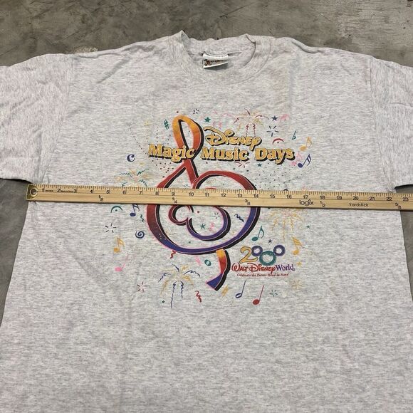 VINTAGE 90s Disney Magic Music Days Shirt Size Extra Large XL Gray Mickey Mouse - Picture 3 of 6